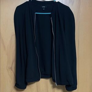 Apt. 9 Women's Classic Black Bomber Jacket size large